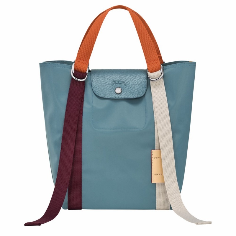 Blue Grey Longchamp Le Pliage Re-Play S Women's Handbags